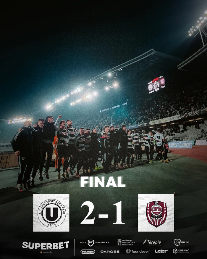 克卢日大学2-1力克同城劲旅库比斯建功